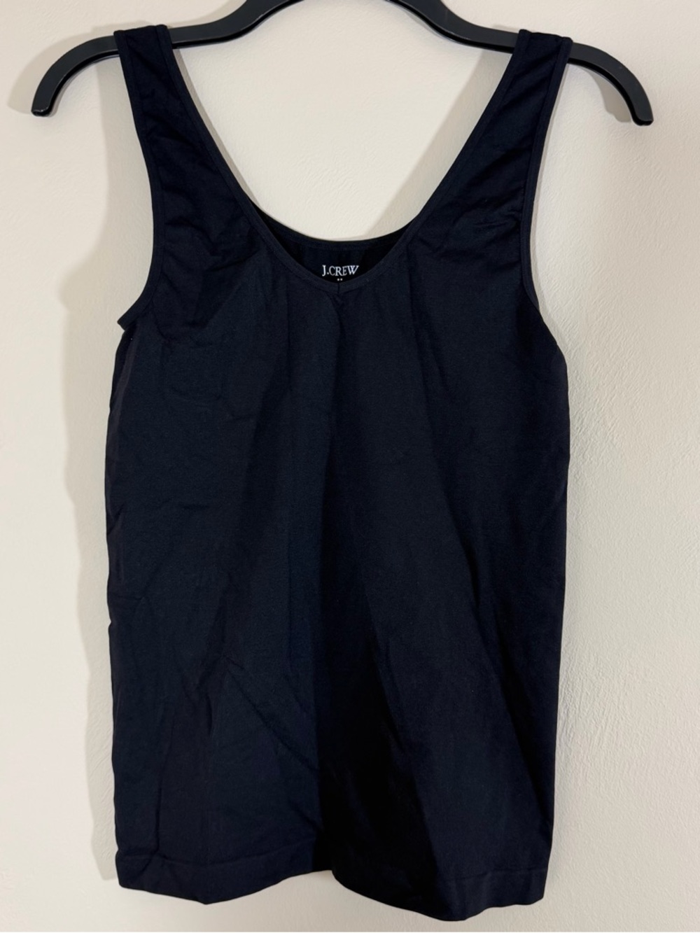 J Crew Factory Black Stretch V Neck Layering Tank Top Size M